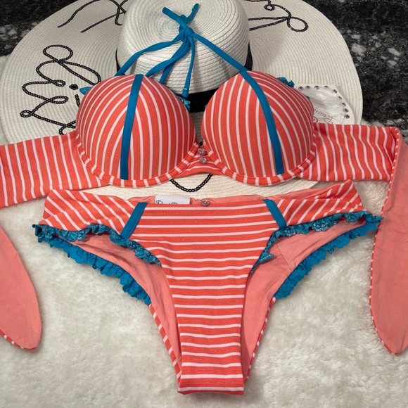 SOLD xxx NWT RARE beach bunny bikini XL/M set - Picture 5 of 15